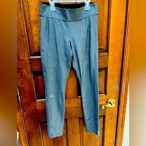 Under Armour size L ladies high waisted grey nylon athletic pants
